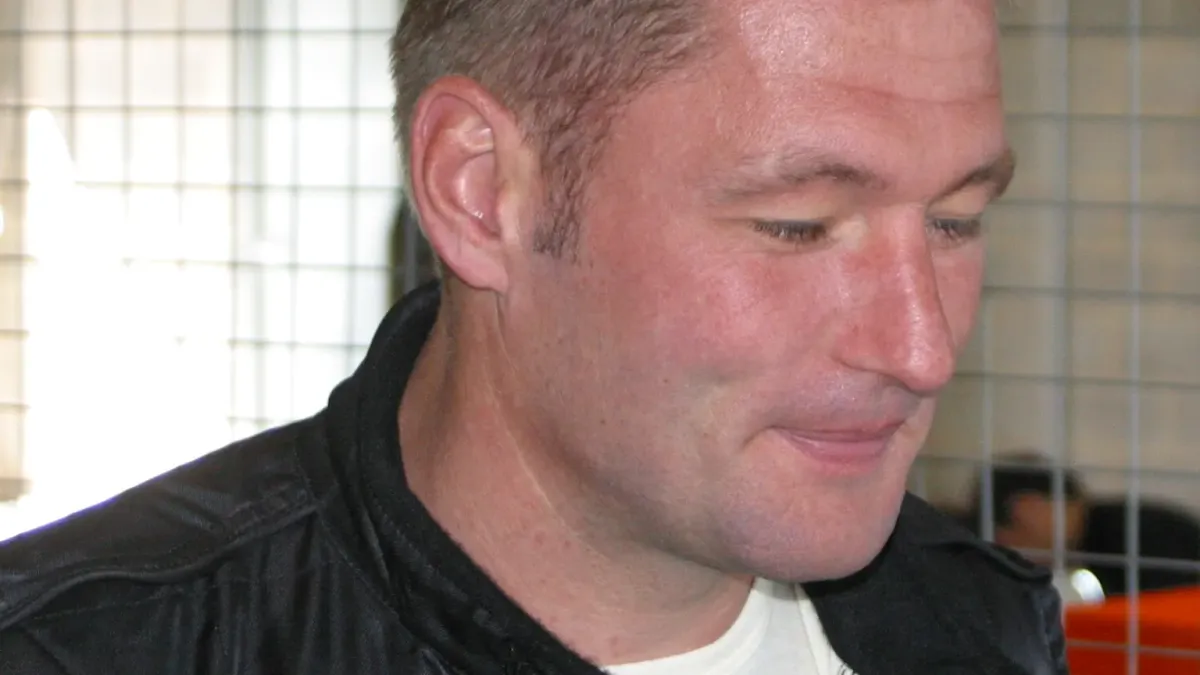 Jos Verstappen i ett licensierat motorsportfoto.