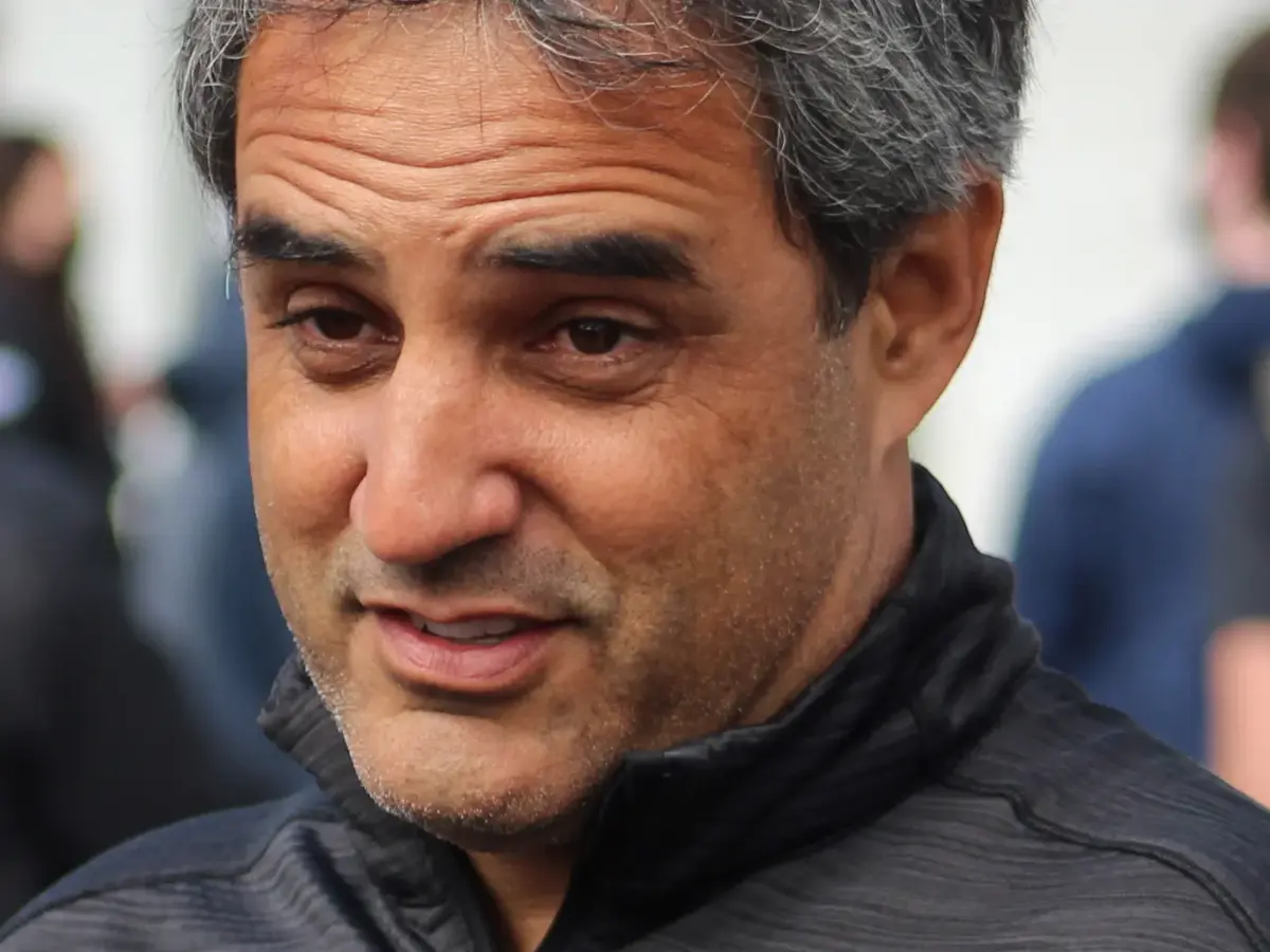 Juan Pablo Montoya i ett licensierat motorsportfoto.