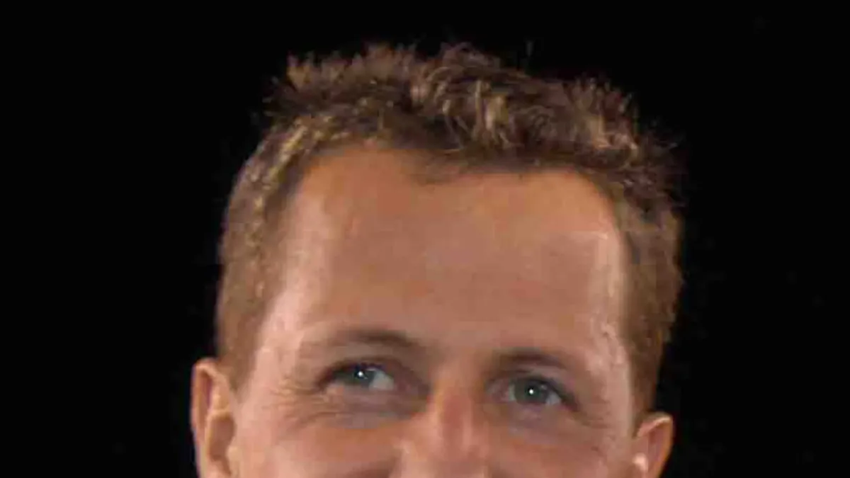 Michael Schumacher i ett licensierat motorsportfoto.