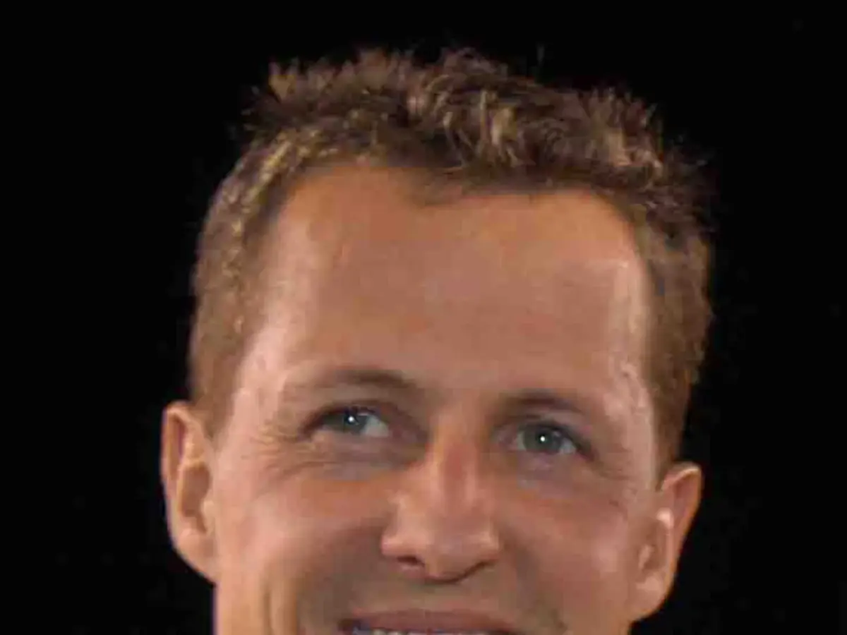Michael Schumacher i ett licensierat motorsportfoto.
