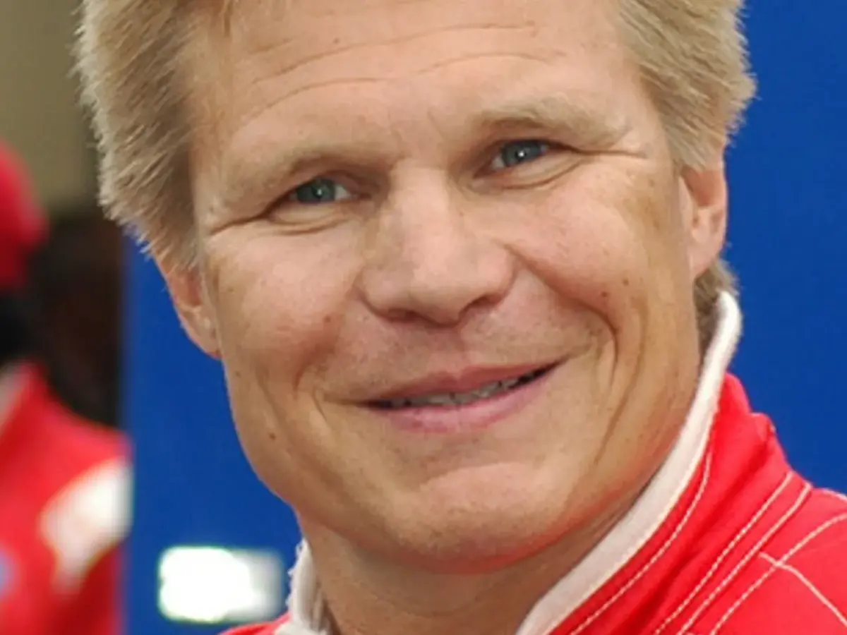 Mika Salo i ett licensierat motorsportfoto.