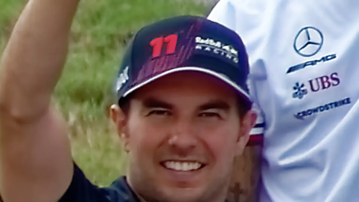 Sergio Pérez i ett licensierat motorsportfoto.